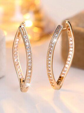 14K Gold Womens Womens 2ct Diamond Hanging Drop Earrings New 14 K Silver Jewelry